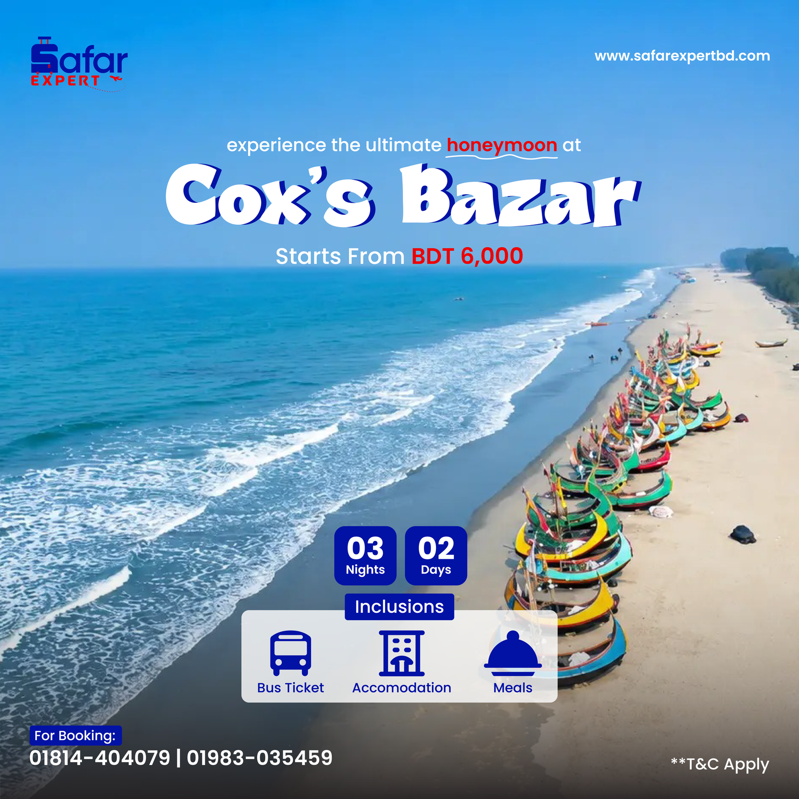 COX’S BAZAR HONEYMOON PACKAGE